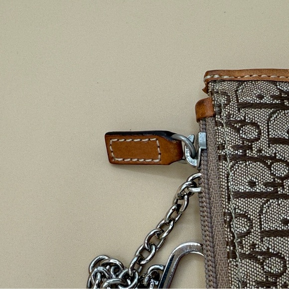 Vintage Galliano-Era Christian Dior Tan Oblique Trotter Key Cardholder Pouch - Picture 9 of 15